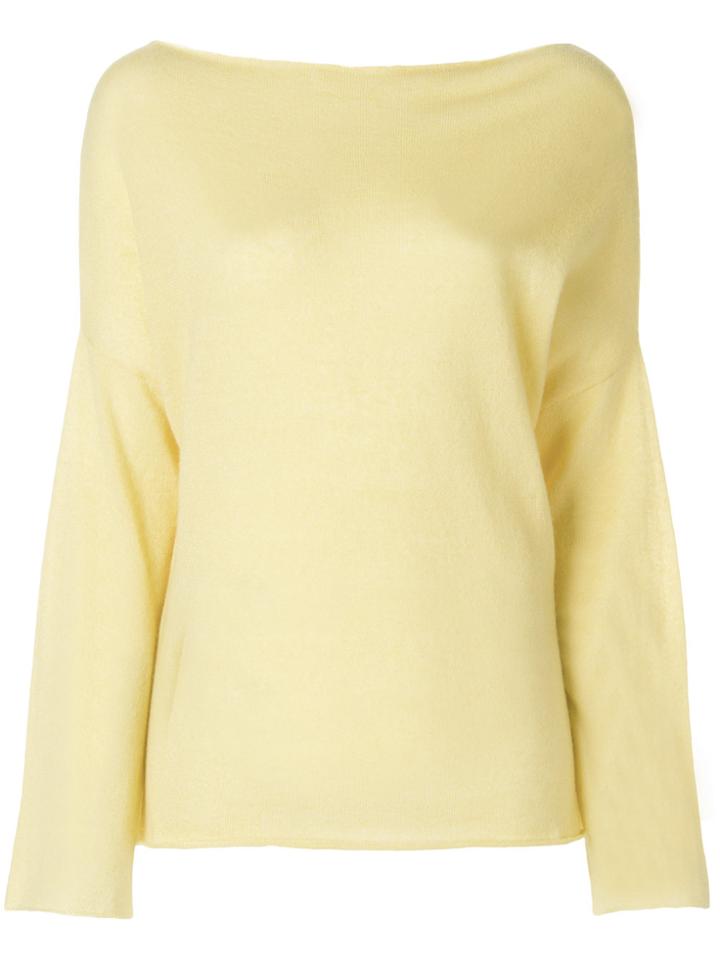 Liska Boat Neck Jumper - Yellow & Orange
