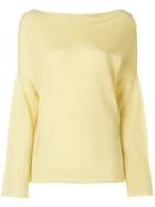 Liska Boat Neck Jumper - Yellow & Orange