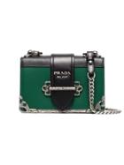 Prada Cahier Mini Bag With Crystals - Green