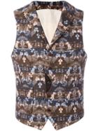 Al Duca D'aosta 1902 Patterned Sleeveless Waistcoat, Men's, Size: 46, Pink/purple, Cotton/polyester/acetate