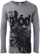 Junya Watanabe Comme Des Garçons Man Printed Longsleeved T-shirt, Men's, Size: Small, Grey, Cotton