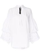 Romance Was Born Broderie Butterfly Blouse - White