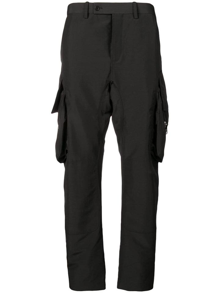 Neil Barrett Panelled Patch Pocket Trousers - Black