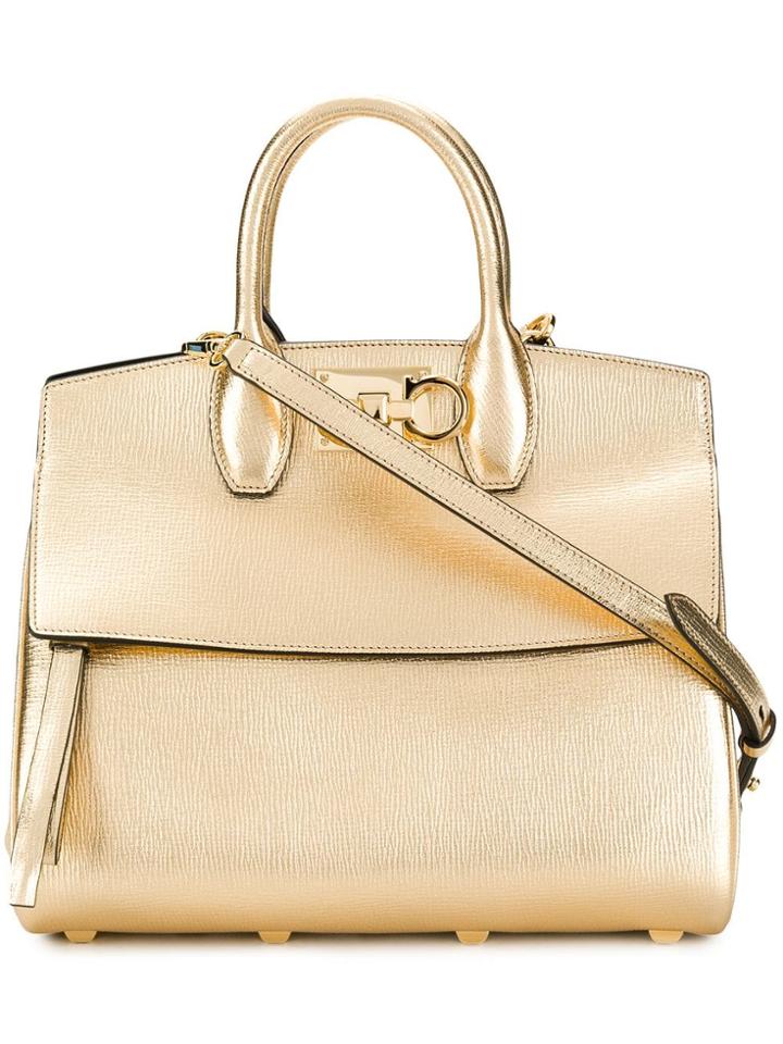 Salvatore Ferragamo Studio Tote Bag - Gold