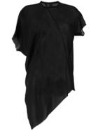 Lost & Found Ria Dunn Draped Sheer T-shirt - Black
