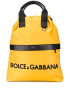 Dolce & Gabbana Logo Print Backpack - Yellow