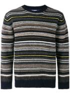 Junya Watanabe Man Striped Knit Jumper - Brown