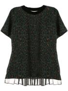 Sacai Leopard Print T-shirt - Green