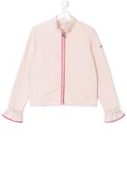 Moncler Kids Frill Cuff Jacket - Pink & Purple