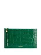 Alexander Mcqueen Crocodile Effect Clutch Bag - Green