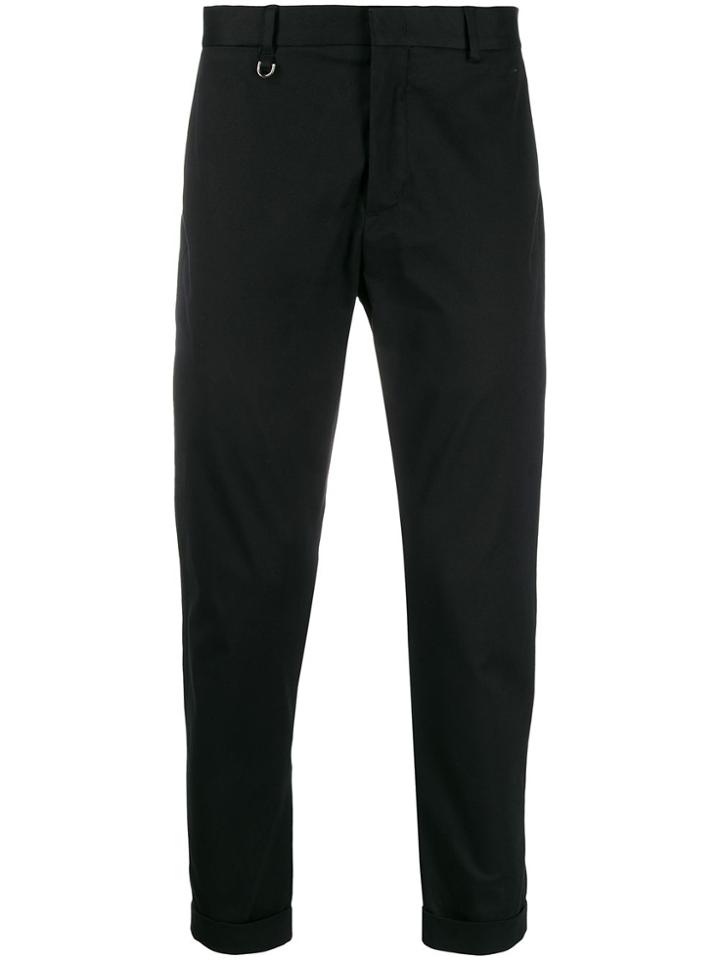Low Brand Regular Straight-leg Trousers - Black