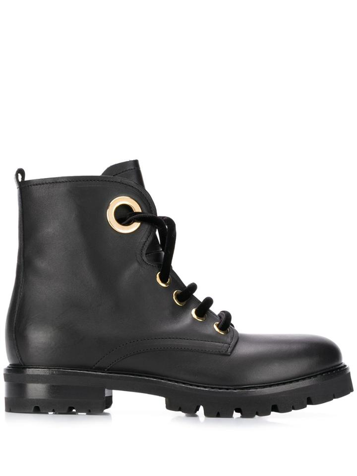Agl Lace-up Detail Boots - Black