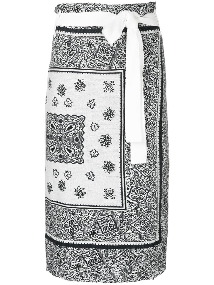 Coohem Bandana Jacquard Skirt - White