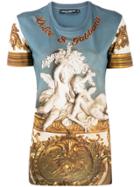 Dolce & Gabbana Printed Baroque Sculpture T-shirt - Blue