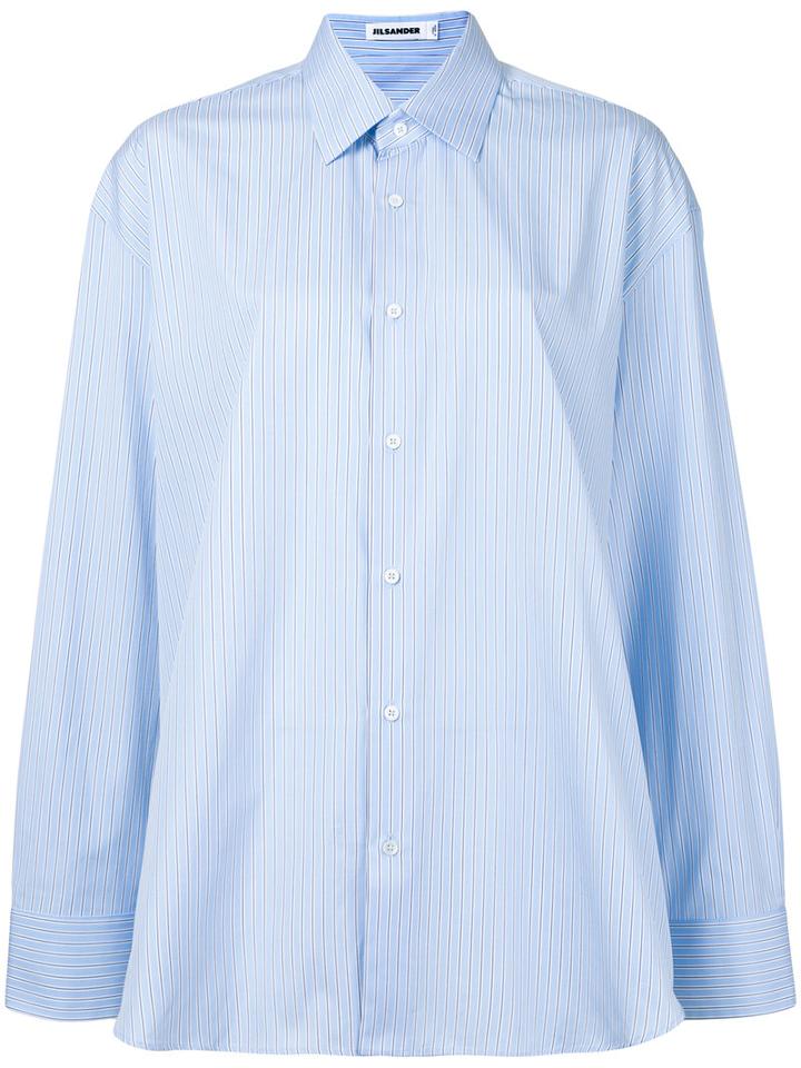 Jil Sander - Striped Shirt - Women - Cotton - 34, Blue, Cotton