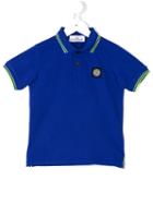 Stone Island Kids Logo Patch Polo Shirt, Toddler Boy's, Size: 5 Yrs, Blue