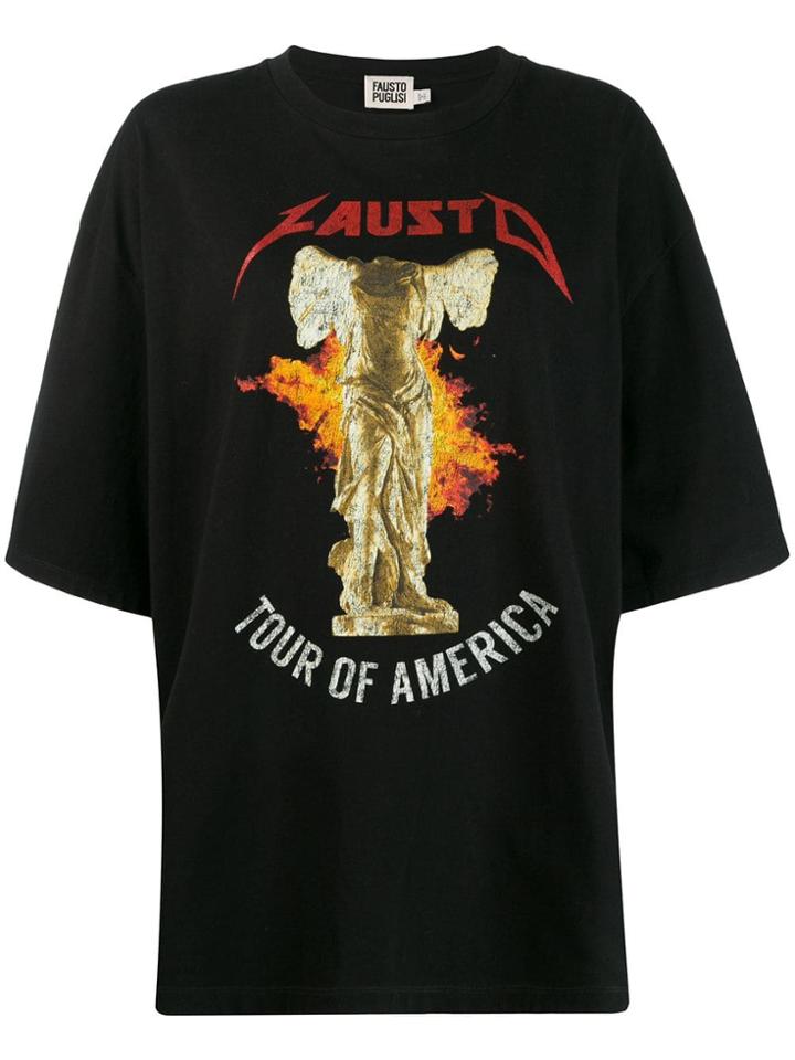 Fausto Puglisi Tour Of America Oversized Top - Black