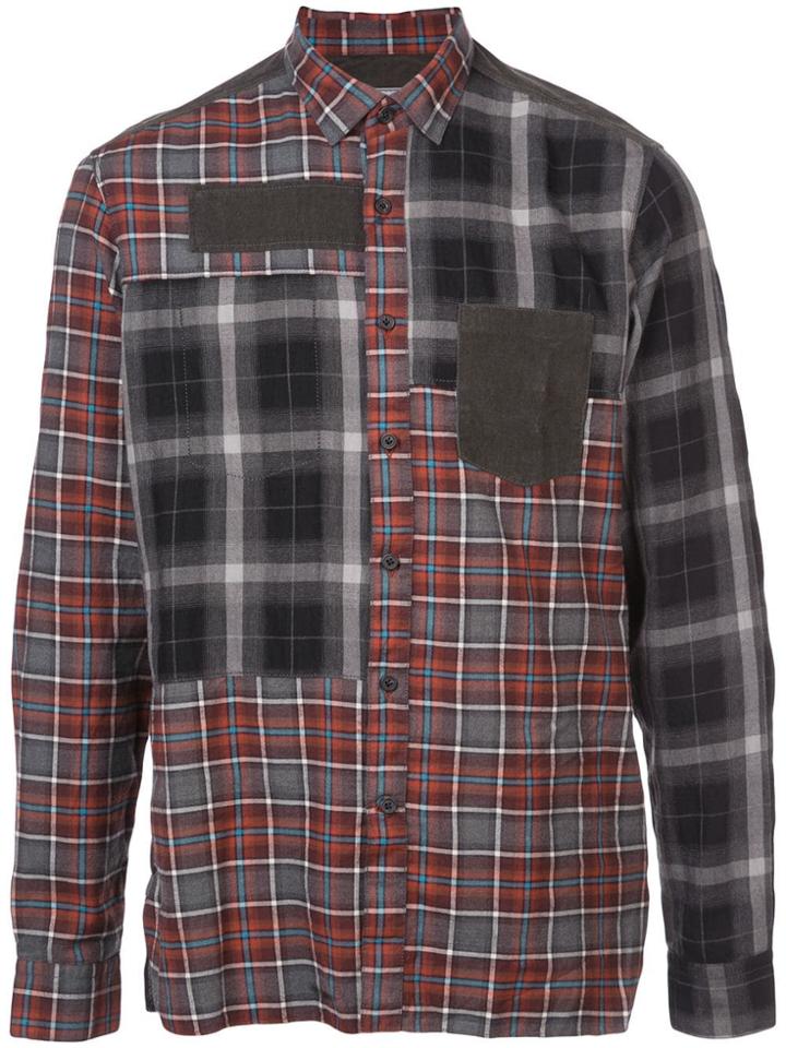 Lanvin Patchwork Plaid Shirt - Black