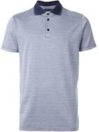 Etro Contrast Collar Polo Shirt, Men's, Size: M, Blue, Silk/cotton