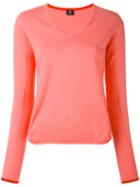 Ps By Paul Smith - V-neck Jumper - Women - Cotton - M, Pink/purple, Cotton
