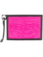 Kenzo Embossed Logo Clutch - Pink