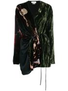 Act N&deg;1 Velvet Kimono Mini Dress - Green