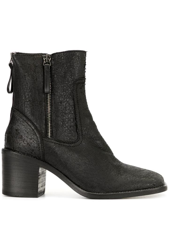 Premiata Zipped Ankle Boots - Black