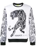 Versace Jeans Tiger Print Sweatshirt - White