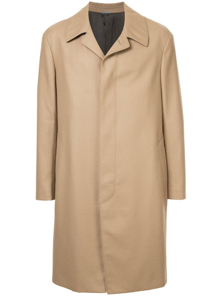 Lanvin Concealed Front Coat - Brown