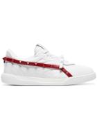 Valentino White Rockstud Armour Studded Leather Sneakers