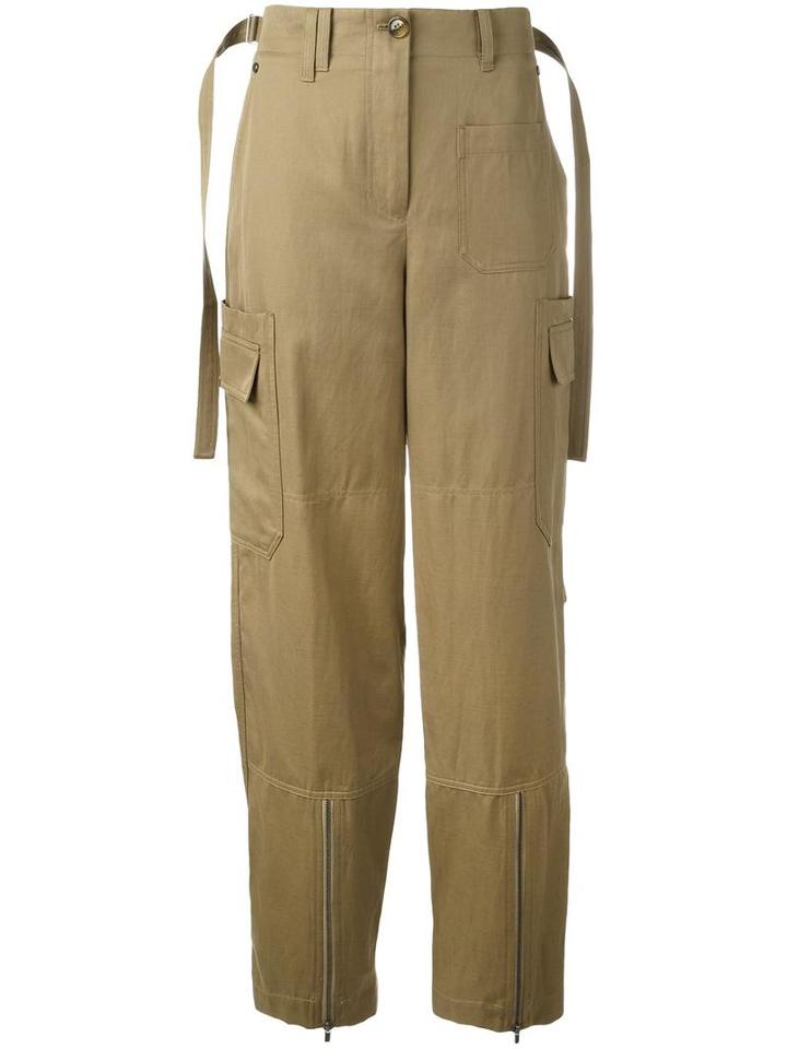 Helmut Lang Cargo Trousers, Women's, Size: 2, Green, Cotton/linen/flax