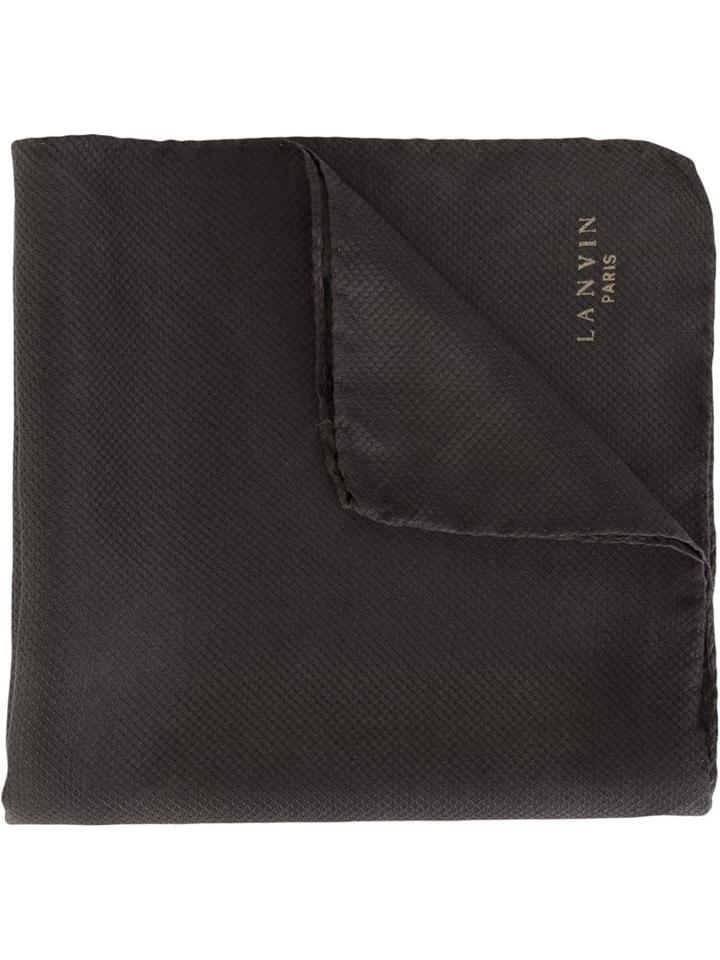Lanvin Vintage Classic Pocket Square, Men's, Grey