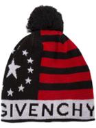 Givenchy - Stars And Stripes Bobble Hat - Men - Acrylic/wool - One Size, Black, Acrylic/wool