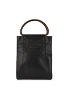 Chanel Pre-owned Tortoiseshell Handles Shopper - Black