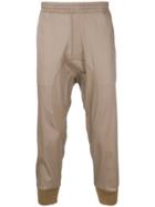 Neil Barrett Cropped Tapered Track Pants - Nude & Neutrals