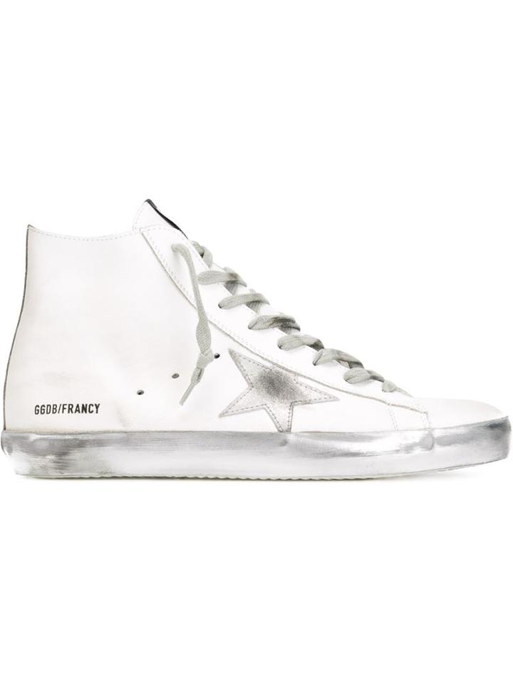 Golden Goose Deluxe Brand Francy Hi-top Sneakers, Men's, Size: 39, White, Leather/rubber