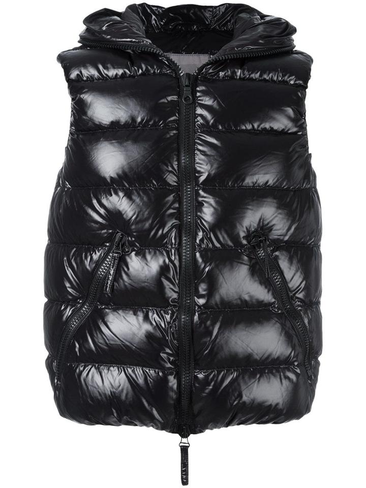 Duvetica Hooded Zipped Gilet - Black