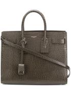 Saint Laurent Embossed Tote Bag - Brown