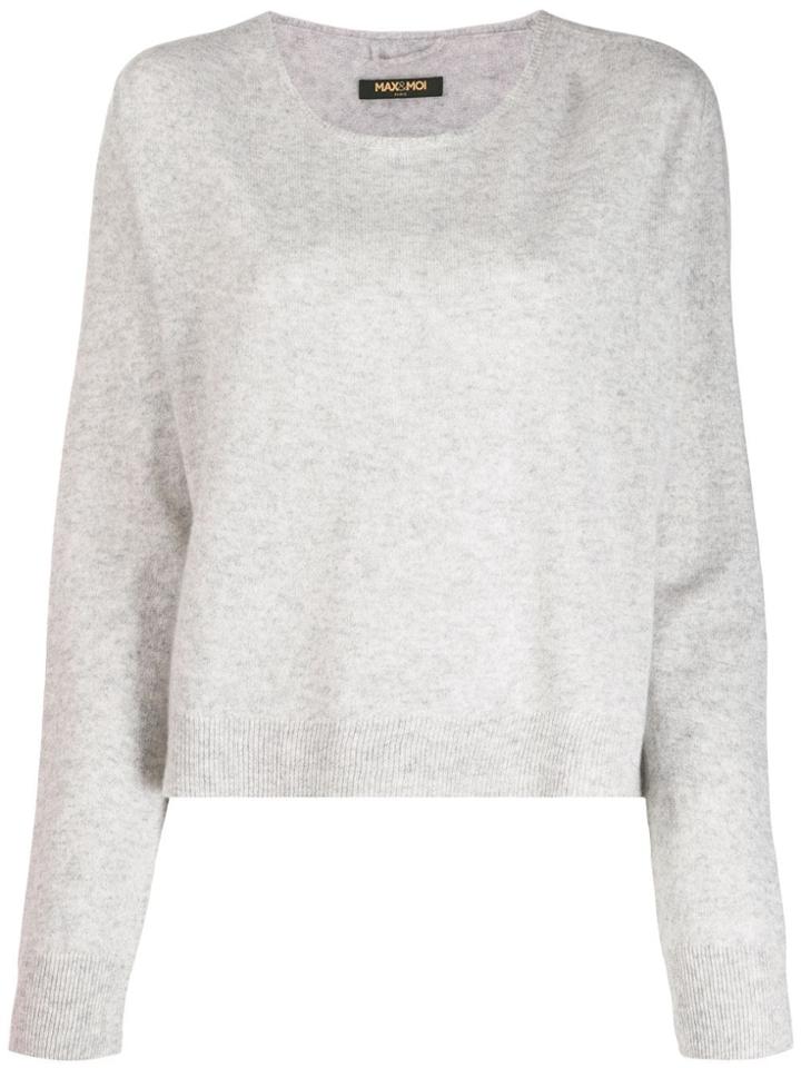 Max & Moi Cashmere Round-neck Jumper - Grey