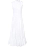 Tome Sleeveless Flared Dress - White
