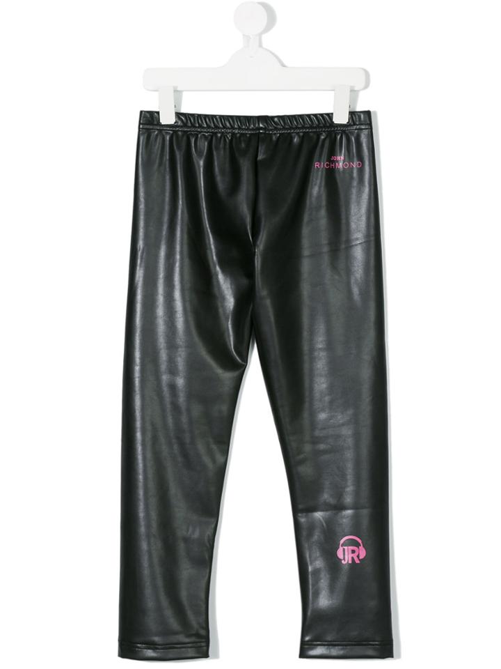 John Richmond Kids Teen Faux Leather Leggings - Black