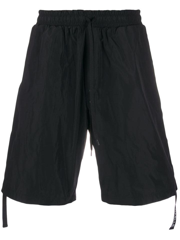 Gaelle Bonheur Knee-high Running Shorts - Black