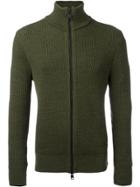 Ami Alexandre Mattiussi Fisherman Rib Zipped Cardigan - Green