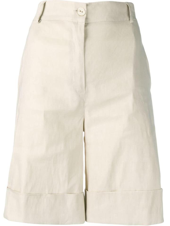 D.exterior High Waist Shorts - Neutrals