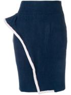 Moschino Vintage Wavy Detail Pencil Skirt - Blue
