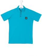 Stone Island Junior - Teen Short-sleeved Polo Shirt - Kids - Cotton - 14 Yrs, Blue
