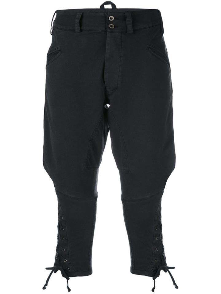 Faith Connexion Lace Up Cropped Pants - Black