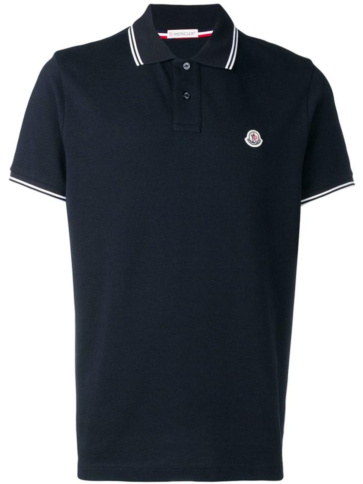 Moncler Short Sleeved Polo Shirt - Black