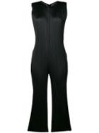 Pleats Please By Issey Miyake Cropped Pleated Jumpsuit - Black