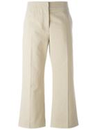 Marni Cropped Kick Flare Trousers - Nude & Neutrals